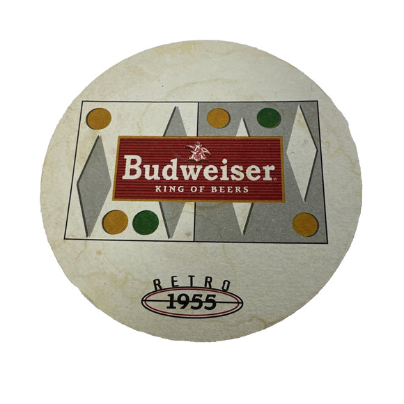 Beer Coaster ~ Anheuser-Busch BUDWEISER King ~ Retro 1955 & 1957 ~ St Louis, MO‎ - Picture 3 of 5
